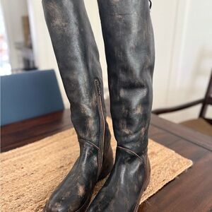 Bed Stu Manchester Rustic Teak Heeled Boots with Vintage Charm